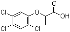 2-(2,4,5-三氯苯氧基)丙酸分子结构 (CAS 93-72-1)