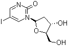 结构式 CAS# 93265-81-7, 1-(2-脱氧-beta-呋喃核糖基)-5-碘-2-嘧啶酮