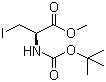 structure of CAS# 93267-04-0, Boc-3-Iodo-L-alanine methyl ester;BOC-ß-IODO-ALA-OME