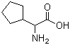环戊基甘氨酸分子结构 (CAS 933-95-9)