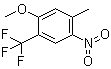 结构式 CAS# 933673-45-1, 1-甲氧基-5-甲基-4-硝基-2-三氟甲基苯