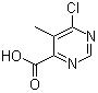 结构式 CAS# 933702-12-6, 6-氯-5-甲基-4-嘧啶羧酸