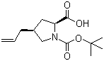 structure of CAS# 934470-80-1, (2S,4S)-4-(2-Propen-1-yl)-1,2-pyrrolidinedicarboxylic acid 1-tert-butyl ester