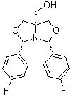 (3R,5S,7aS)-[3,5-Bis(4-fluorophenyl)tetrahydro-1H-oxazolo[3,4-c]oxazol-7a-yl]methanol molecular structure (CAS 935467-97-3)