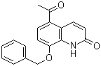 structure of CAS# 93609-84-8, 5-Acetyl-8-benzyloxy-1H-quinolin-2-one;5-Acetyl-8-(benzyloxy)carbostyril; 5-Acetyl-8-benzyloxy-2(1H)-quinolinone; 8-(Benzyloxy)-5-(1-oxoethyl)-1H-quinolin-2-one