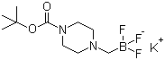 结构式 CAS# 936329-97-4, (4-叔丁氧羰基哌嗪-1-基)甲基三氟硼酸钾