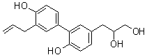 structure of CAS# 93697-42-8, Magnolignan C;(-)-5-(2,3-Dihydroxypropyl)-3'-(2-propen-1-yl)-[1,1'-biphenyl]-2,4'-diol