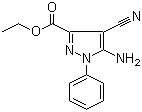 结构式 CAS# 93764-93-3, 5-氨基-4-氰基-1-苯基-1H-吡唑-3-甲酸乙酯
