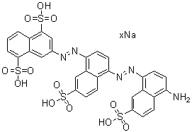 3-[[4-[(4-Amino-7-sulfo-1-naphthalenyl)azo]-7-sulfo-1-naphthalenyl]azo]-1,5-naphthalenedisulfonic acid sodium salt molecular structure (CAS 93858-03-8)