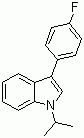 structure of CAS# 93957-49-4, 3-(4-Fluorophenyl)-1-isopropyl-1H-indole;1-Isopropyl-3-(4-flrorophenyl)-indole