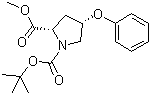 Methyl (2S,4S)-N-Boc-4-phenoxy-2-pyrrolidinecarboxylate molecular structure (CAS 93967-75-0)