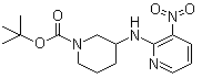 3-[(3-Nitro-2-pyridinyl)amino]-1-piperidinecarboxylic acid tert-butyl ester molecular structure (CAS 939986-16-0)