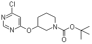 3-[(6-Chloro-4-pyrimidinyl)oxy]-1-piperidinecarboxylic acid tert-butyl ester molecular structure (CAS 939986-44-4)