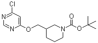 3-[[(6-Chloro-4-pyrimidinyl)oxy]methyl]-1-piperidinecarboxylic acid tert-butyl ester molecular structure (CAS 939986-45-5)