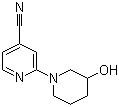 2-(3-Hydroxy-1-piperidinyl)-4-pyridinecarbonitrile molecular structure (CAS 939986-85-3)