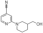 2-[3-(Hydroxymethyl)-1-piperidinyl]-4-pyridinecarbonitrile molecular structure (CAS 939986-86-4)