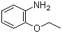 structure of CAS# 94-70-2, o-Phenetidine;1-Amino-2-ethoxybenzene; 2-Aminoethoxybenzene; 2-Aminophenetole; 2-Ethoxybenzenamine