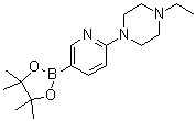 结构式 CAS# 940285-00-7, 2-(4-乙基哌嗪-1-基)吡啶-5-硼酸频哪醇酯