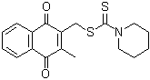 结构式 CAS# 94164-88-2, 1-哌啶二硫代甲酸 (1,4-二氢-3-甲基-1,4-二氧代-2-萘基)甲基酯