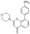 structure of CAS# 942289-87-4, 8-(4-Aminophenyl)-2-(4-morpholinyl)-4H-1-benzopyran-4-one;PI 828