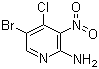 结构式 CAS# 942947-95-7, 2-氨基-5-溴-4-氯-3-硝基吡啶