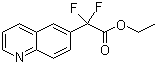 结构式 CAS# 943541-40-0, 2,2-二氟-2-(喹啉-6-基)乙酸乙酯