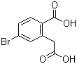 structure of CAS# 943749-63-1, 4-Bromo-2-(carboxymethyl)benzoic acid;5-Bromo-2-carboxybenzeneacetic acid