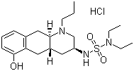 结构式 CAS# 94424-50-7, 盐酸喹高莱; (3S,4aS,10aR)-3-(二乙基氨磺酰氨基)-6-羟基-1-丙基-3,4,4a,5,10,10a-六氢-2H-苯并[g]喹啉盐酸盐