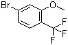 structure of CAS# 944805-63-4, 2-Trifluoromethyl-5-bromoanisole;2-Methoxy-4-bromobenzotrifluoride; 4-Bromo-2-methoxy-1-trifluoromethylbenzene