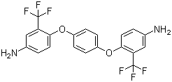 structure of CAS# 94525-05-0, 4,4'-[1,4-Phenylenebis(oxy)]bis[3-(trifluoromethyl)aniline]