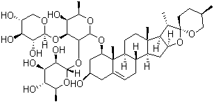 结构式 CAS# 945619-74-9, 麦冬皂苷 D