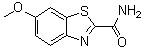 structure of CAS# 946-12-3, 6-Methoxy-2-benzothiazolecarboxamide;2-Carbamoyl-6-methoxybenzothiazole; 6-Methoxybenzothiazole-2-carboxamide
