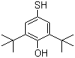structure of CAS# 950-59-4, 2,6-Di-tert-butyl-4-mercaptophenol