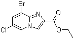 结构式 CAS# 951884-22-3, 8-溴-6-氯咪唑并[1,2-a]吡啶-2-甲酸乙酯