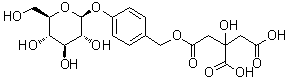 structure of CAS# 952068-57-4, Parishin E;4-[(3,4-Dicarboxy-3-hydroxy-1-oxobutoxy)methyl]phenyl beta-D-glucopyranoside