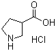 structure of CAS# 953079-94-2, Pyrrolidine-3-carboxylic acid hydrochloride;beta-Proline hydrochloride