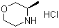 structure of CAS# 953780-78-4, (R)-3-Methylmorpholine hydrochloride