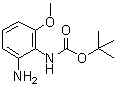 structure of CAS# 954238-84-7, N-(2-Amino-6-methoxyphenyl)carbamic acid 1,1-dimethylethyl ester