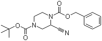 2-Cyano-1,4-piperazinedicarboxylic acid 4-(tert-butyl) 1-(phenylmethyl) ester molecular structure (CAS 955016-62-3)
