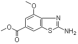 结构式 CAS# 955886-84-7, 2-氨基-4-甲氧基-6-苯并噻唑羧酸甲酯