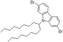 结构式 CAS# 955964-73-5, 2,7-二溴-9-(1-辛基壬基)-9H-咔唑