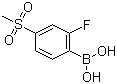 structure of CAS# 957060-85-4, B-[2-Fluoro-4-(methylsulfonyl)]benzeneboronic acid;2-Fluoro-4-(methylsulfonyl)phenylboronic acid