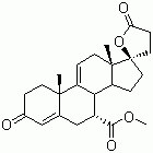 结构式 CAS# 95716-70-4, (7a,17a)-17-羟基-3-氧代-孕甾-4,9(11)-二烯-7,21-二羧酸 gamma-内酯甲酯