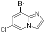 结构式 CAS# 957187-27-8, 8-溴-6-氯咪唑并[1,2-a]吡啶