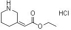 structure of CAS# 957472-02-5, (2Z)-2-(3-Piperidinylidene)acetic acid ethyl ester hydrochloride (1:1)
