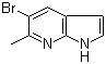 structure of CAS# 958358-00-4, 5-Bromo-6-methyl-1H-pyrrolo[2,3-b]pyridine