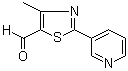 结构式 CAS# 958443-39-5, 4-甲基-2-(3-吡啶基)-5-噻唑甲醛