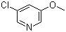 structure of CAS# 95881-83-7, 3-Chloro-5-methoxypyridine