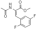 structure of CAS# 959246-87-8, 2-(Acetylamino)-3-(2,5-difluorophenyl)-2-propenoic acid methyl ester