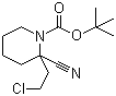 结构式 CAS# 960294-15-9, 2-(2-氯乙基)-2-氰基-1-哌啶羧酸叔丁酯
